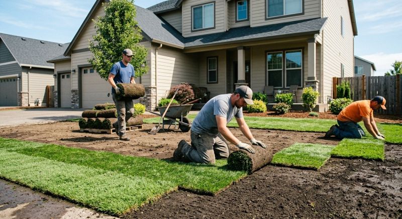 Ryegrass Sod Installation in Rockwall, TX