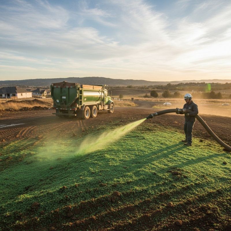 Local Hydroseeding pros at work